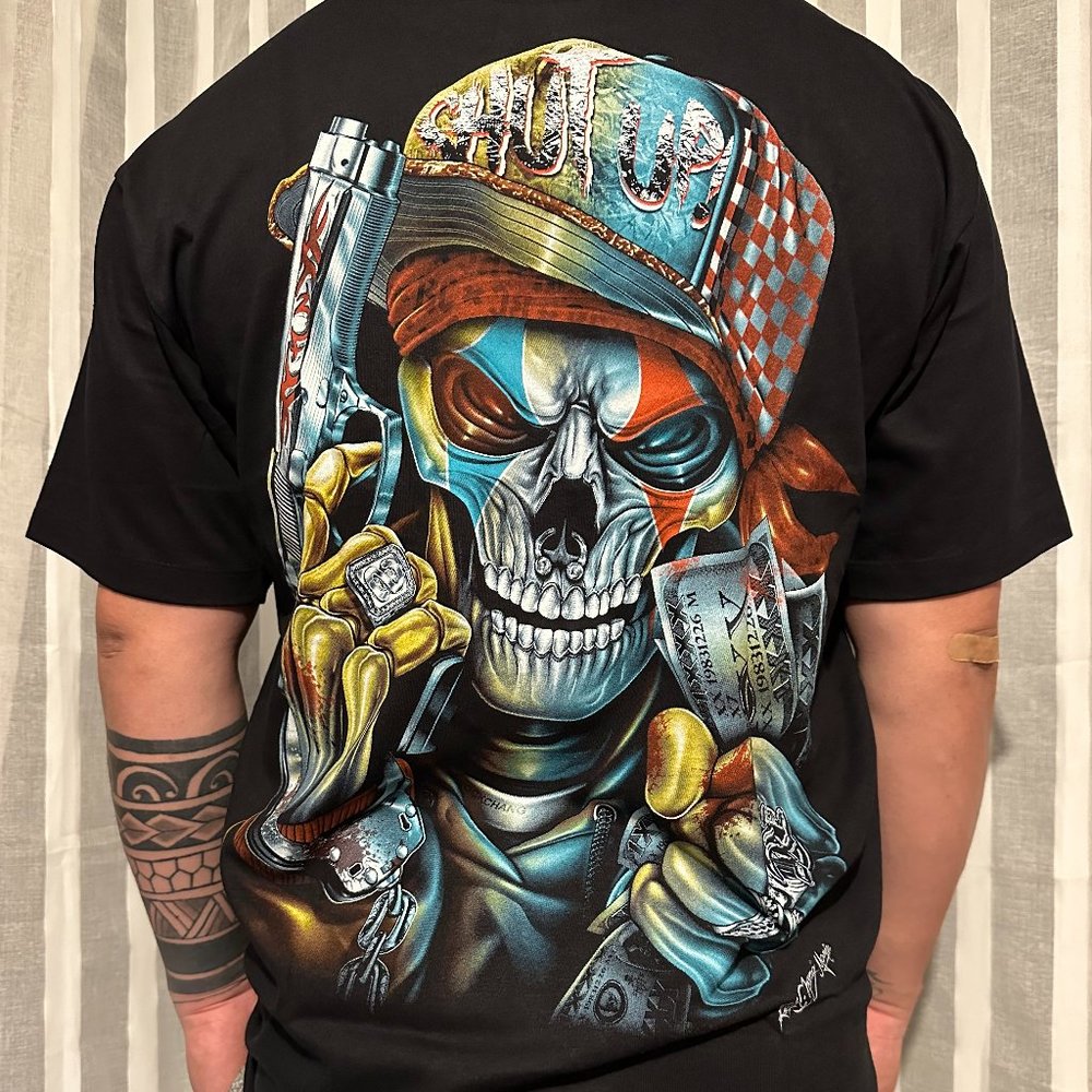 Skull Gunslinger 90s Style Bootleg Shirt, Vintage shirt